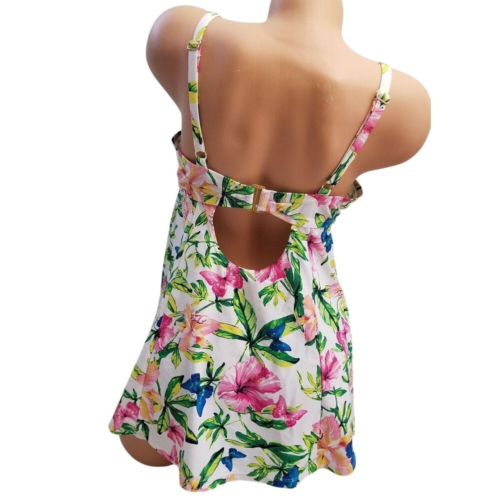 Smart & Sexy Swim Tankini 38D Swimwear floral underwire - Picture 5 of 5